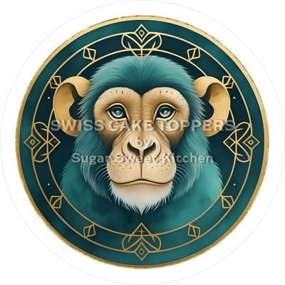 Tortenaufleger-Chinesisches Sternzeichen Affe12 - personalisierbar