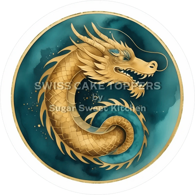 Tortenaufleger-Chinesisches Sternzeichen Drachen7 - personalisierbar