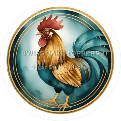 Tortenaufleger-Chinesisches Sternzeichen Hahn11 - personalisierbar