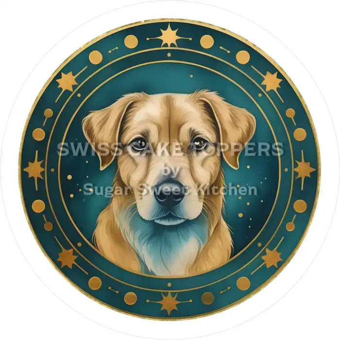 Tortenaufleger-Chinesisches Sternzeichen Hund10 - personalisierbar - Fondant- Torten- & Cupcakeaufleger Sugar Sweet