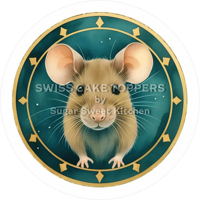 Tortenaufleger-Chinesisches Sternzeichen Ratte4 - personalisierbar