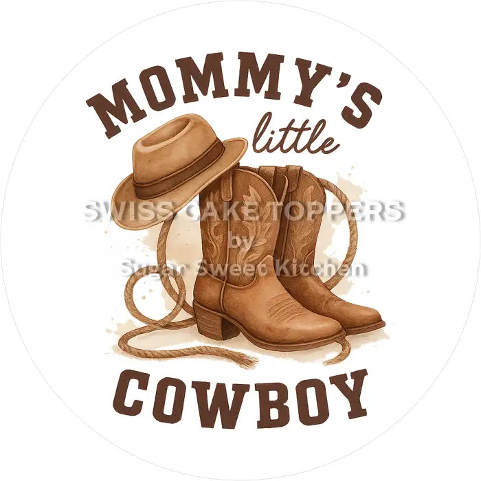 Tortenaufleger Cowboy 04 - essbar & personalisierbar - Fondant- Torten- Cupcakeaufleger Sugar Sweet Kitchen