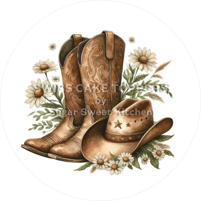 Tortenaufleger Cowboy 05 - essbar & personalisierbar - Fondant- Torten- Cupcakeaufleger Sugar Sweet Kitchen