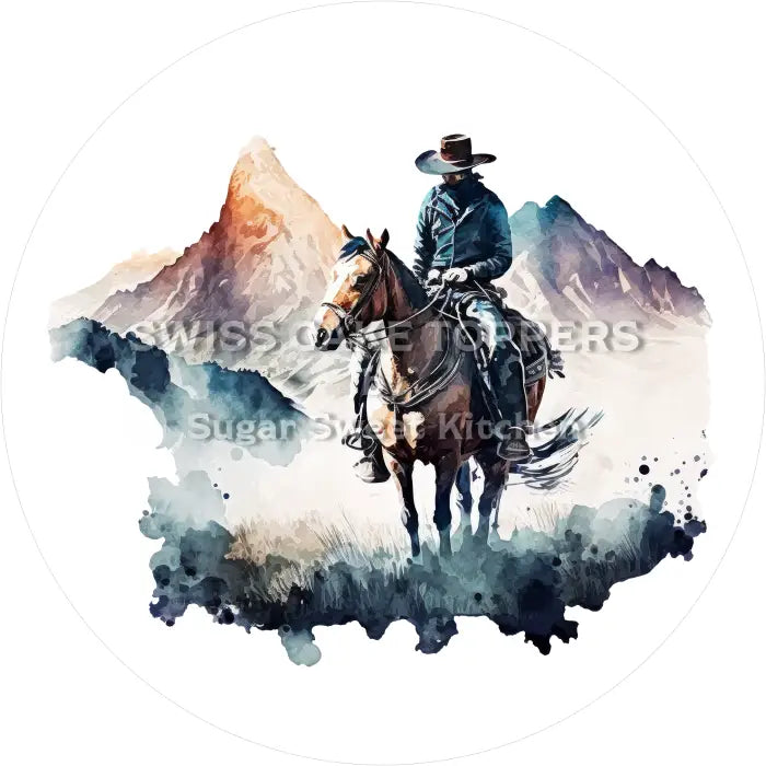 Tortenaufleger Cowboy 18 - essbar & personalisierbar - Fondant- Torten- Cupcakeaufleger Sugar Sweet Kitchen