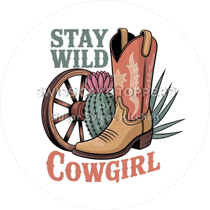 Tortenaufleger Cowgirl 13 - essbar & personalisierbar - Fondant- Torten- Cupcakeaufleger Sugar Sweet Kitchen