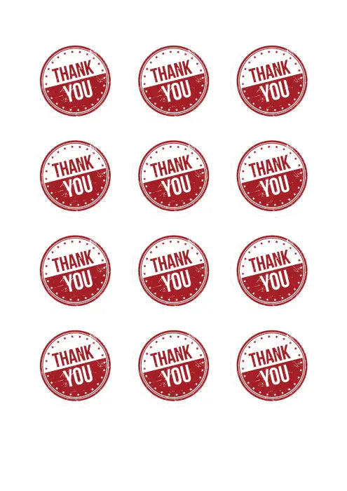 Tortenaufleger Danke Thank You 10 - essbar & personalisierbar - Fondant- Torten- Cupcakeaufleger Sugar Sweet Kitchen