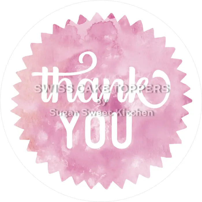 Tortenaufleger Danke Thank You 11 - essbar & personalisierbar - Fondant- Torten- Cupcakeaufleger Sugar Sweet Kitchen