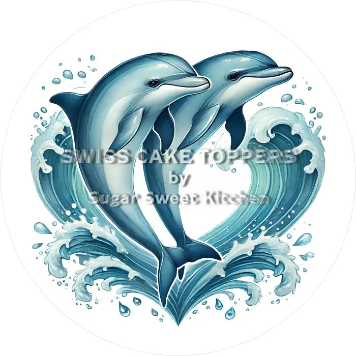 Tortenaufleger Delfin 02 - essbar & personalisierbar - Fondant- Torten- Cupcakeaufleger Sugar Sweet Kitchen