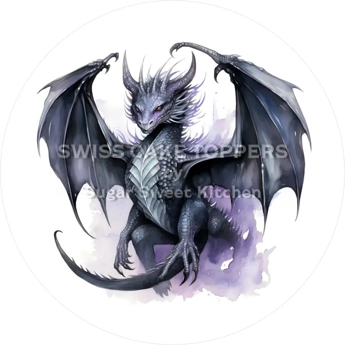 Tortenaufleger Drache 04 - essbar & personalisierbar - Fondant- Torten- Cupcakeaufleger Sugar Sweet Kitchen
