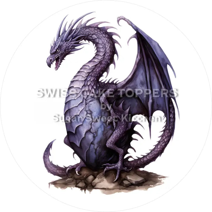Tortenaufleger Drache 05 - essbar & personalisierbar - Fondant- Torten- Cupcakeaufleger Sugar Sweet Kitchen