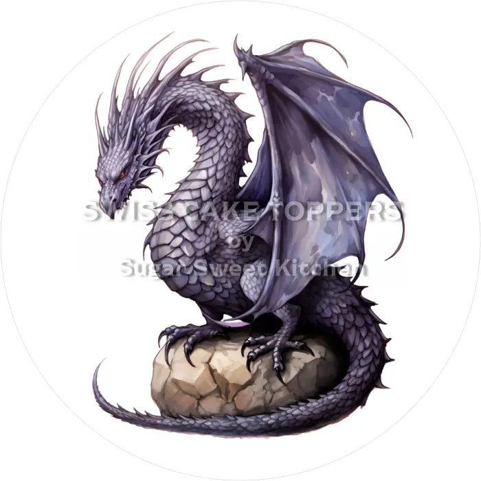 Tortenaufleger Drache 06 - essbar & personalisierbar - Fondant- Torten- Cupcakeaufleger Sugar Sweet Kitchen