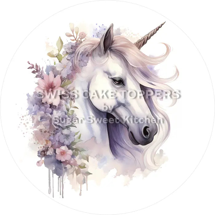 Tortenaufleger Einhorn 09 - essbar & personalisierbar - Fondant- Torten- Cupcakeaufleger Sugar Sweet Kitchen