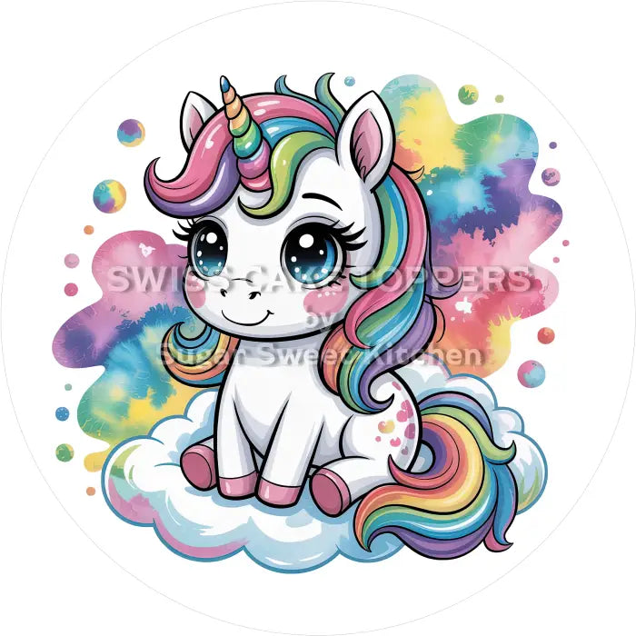 Tortenaufleger Einhorn 14 - essbar & personalisierbar - Fondant- Torten- Cupcakeaufleger Sugar Sweet Kitchen