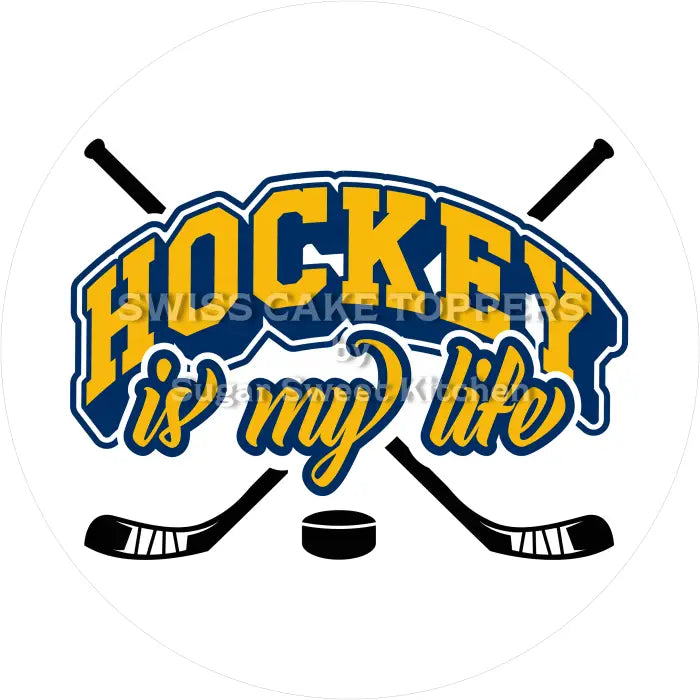 Tortenaufleger Eishockey 04 - essbar & personalisierbar - Fondant- Torten- Cupcakeaufleger Sugar Sweet Kitchen