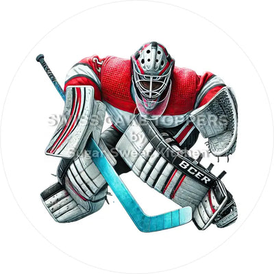 Décoration de gâteau de hockey sur glace gardien de but7 - personnalisable