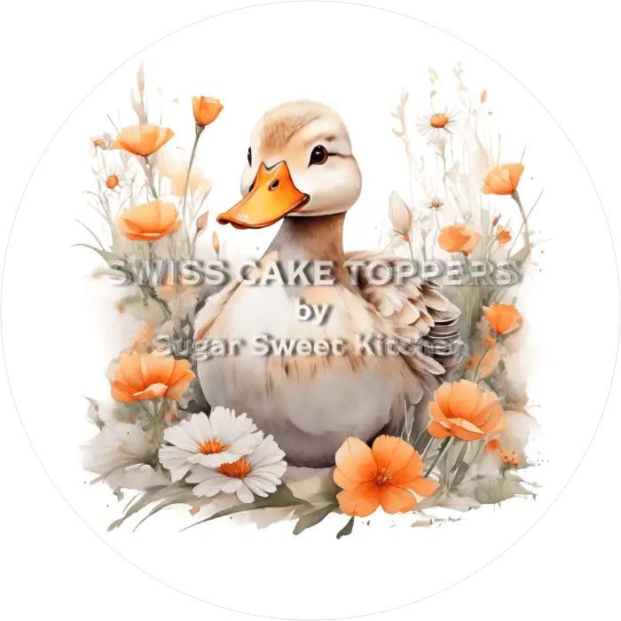 Tortenaufleger Ente 24 - essbar & personalisierbar - Fondant- Torten- Cupcakeaufleger Sugar Sweet Kitchen