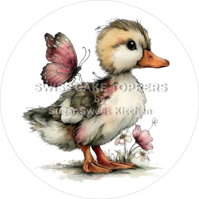 Tortenaufleger Ente 28 - essbar & personalisierbar - Fondant- Torten- Cupcakeaufleger Sugar Sweet Kitchen