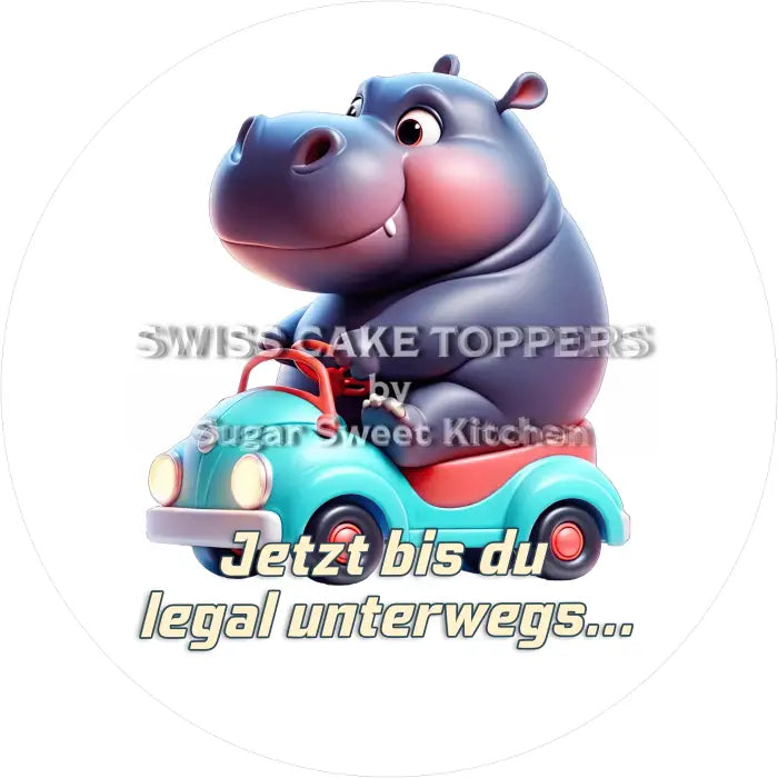 Tortenaufleger Fahrprüfung 07 - essbar & personalisierbar - Fondant- Torten- Cupcakeaufleger Sugar Sweet Kitchen