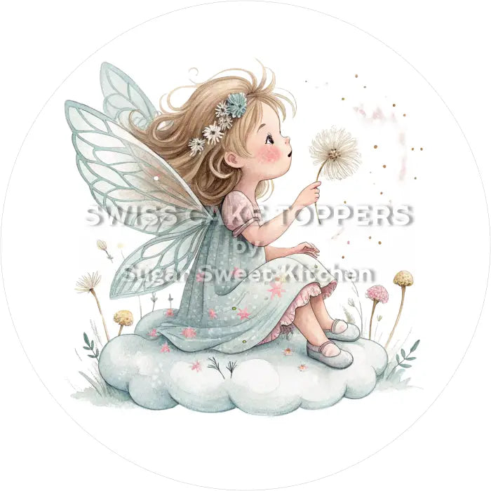 Tortenaufleger Fee 03 - essbar & personalisierbar - Fondant- Torten- Cupcakeaufleger Sugar Sweet Kitchen