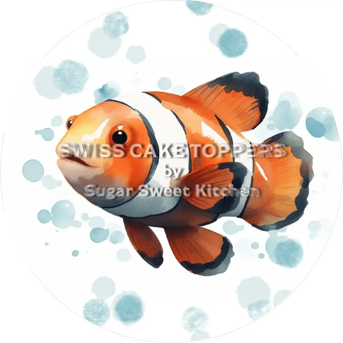 Tortenaufleger Fische Meer 02 - essbar & personalisierbar - Fondant- Torten- Cupcakeaufleger Sugar Sweet Kitchen