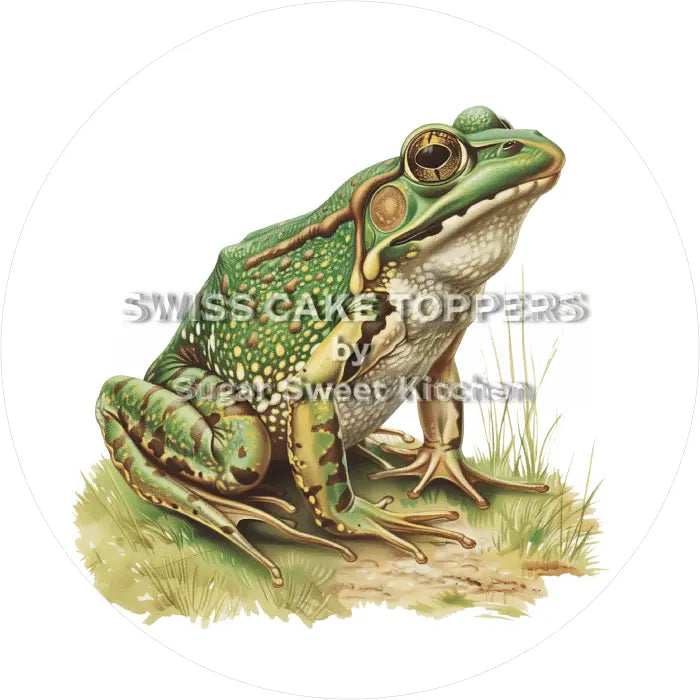 Tortenaufleger Frosch 01 - essbar & personalisierbar - Fondant- Torten- Cupcakeaufleger Sugar Sweet Kitchen