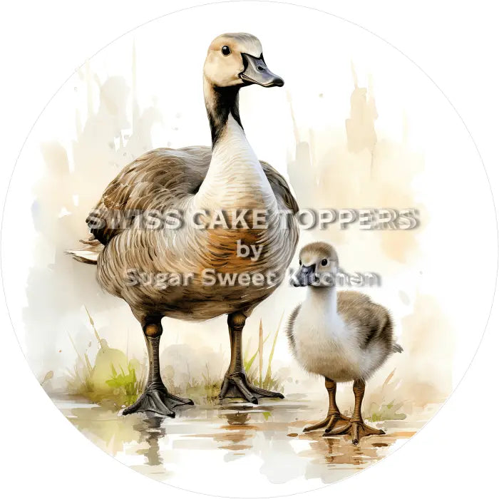 Tortenaufleger Gans 01 - essbar & personalisierbar - Fondant- Torten- Cupcakeaufleger Sugar Sweet Kitchen