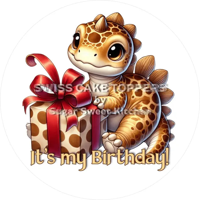Tortenaufleger Geburtstag Dino 12 - essbar & personalisierbar - Fondant- Torten- Cupcakeaufleger Sugar Sweet Kitchen