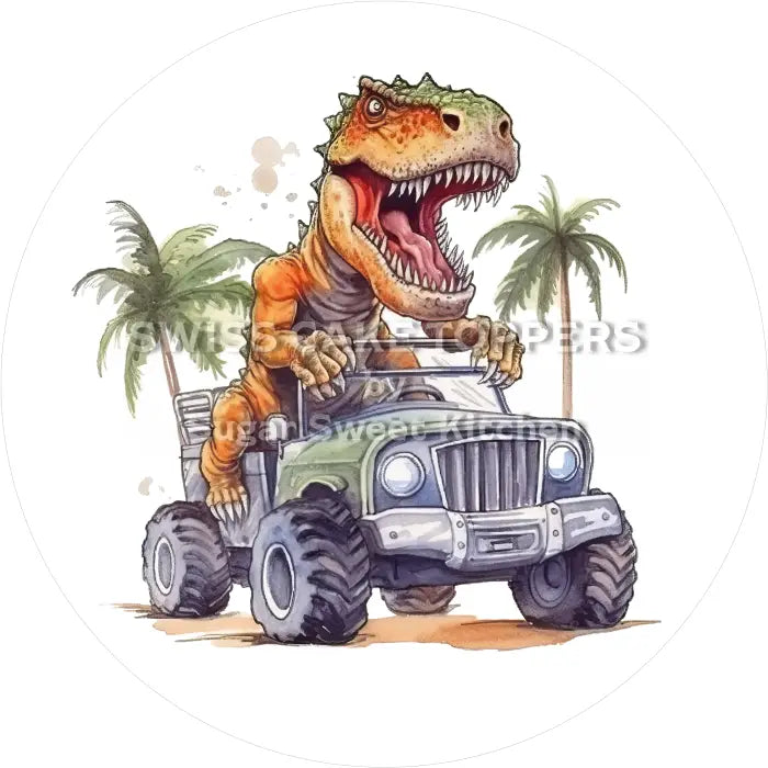 Tortenaufleger Geburtstag Dino 18 – essbar & personalisierbar - Fondant- Torten- Cupcakeaufleger Sugar Sweet Kitchen