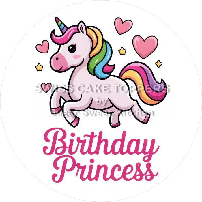 Tortenaufleger Geburtstag Einhorn 12 - essbar & personalisierbar - Fondant- Torten- Cupcakeaufleger Sugar Sweet Kitchen