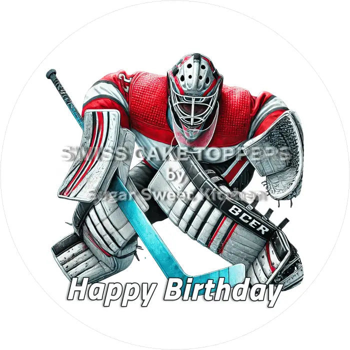 Tortenaufleger Geburtstag Eishockey 07 - essbar & personalisierbar - Fondant- Torten- Cupcakeaufleger Sugar Sweet