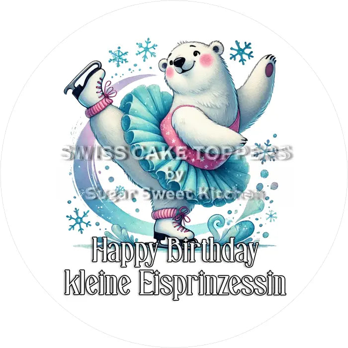 Tortenaufleger Geburtstag Eiskunstlauf 08 - essbar & personalisierbar - Fondant- Torten- Cupcakeaufleger Sugar Sweet