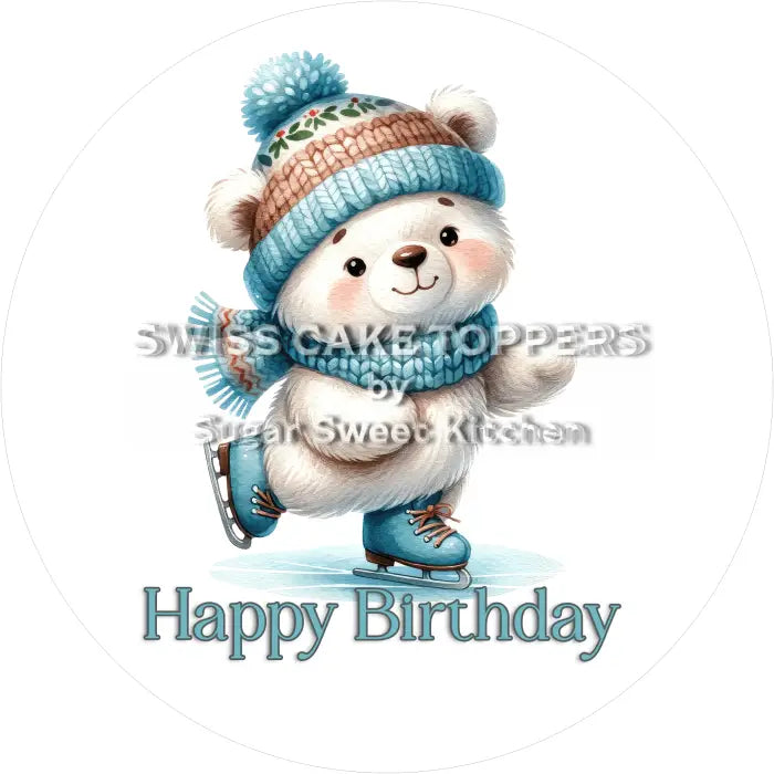 Tortenaufleger Geburtstag Eiskunstlauf 10 - essbar & personalisierbar - Fondant- Torten- Cupcakeaufleger Sugar Sweet