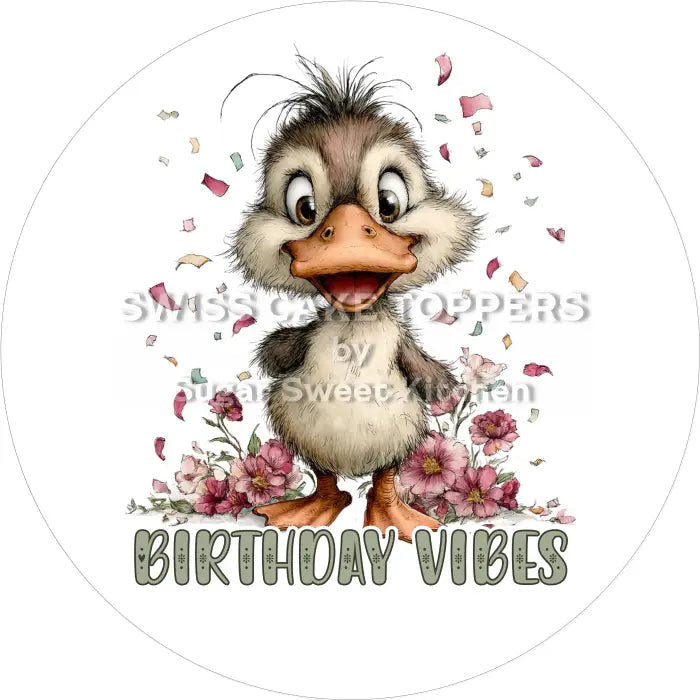 Tortenaufleger Geburtstag Ente 31 – essbar & personalisierbar - Fondant- Torten- Cupcakeaufleger Sugar Sweet Kitchen