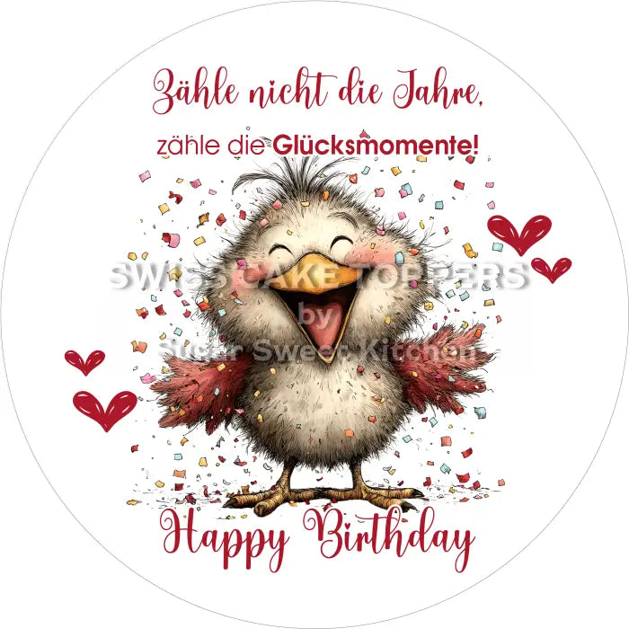 Tortenaufleger Geburtstag lustig 05 – essbar & personalisierbar - Fondant- Torten- Cupcakeaufleger Sugar Sweet Kitchen