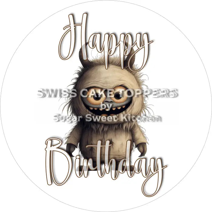 Tortenaufleger Geburtstag Monster 11 - essbar & personalisierbar - Fondant- Torten- Cupcakeaufleger Sugar Sweet Kitchen
