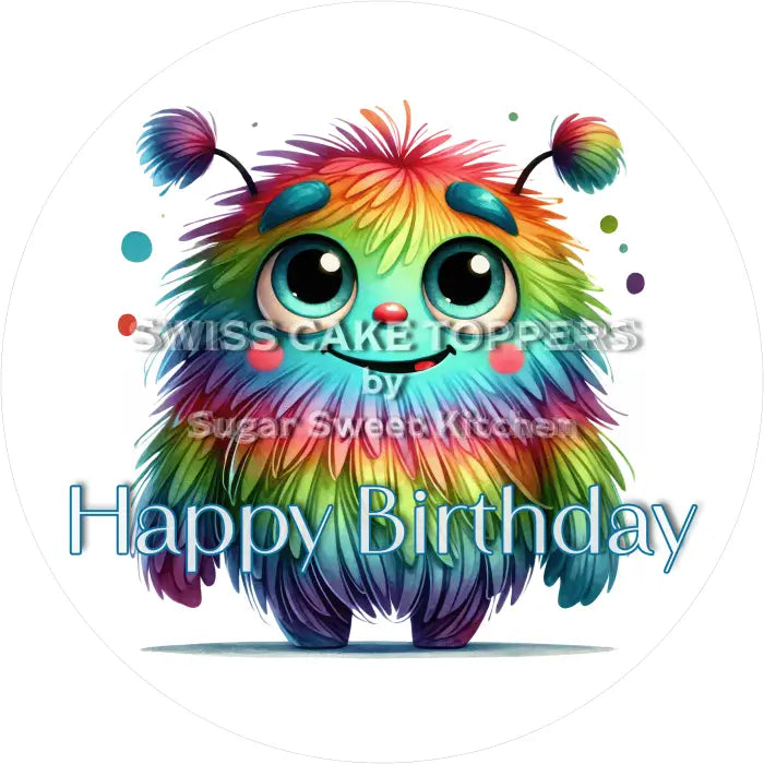Tortenaufleger Geburtstag Monster 13 - essbar & personalisierbar - Fondant- Torten- Cupcakeaufleger Sugar Sweet Kitchen