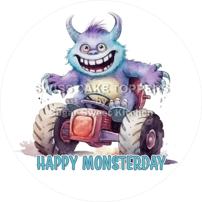 Tortenaufleger Geburtstag Monster 16 - essbar & personalisierbar - Fondant- Torten- Cupcakeaufleger Sugar Sweet Kitchen