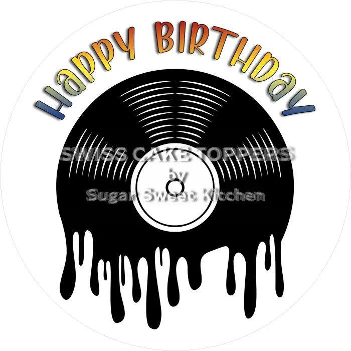 Tortenaufleger Geburtstag Musik 06 - essbar & personalisierbar - Fondant- Torten- Cupcakeaufleger Sugar Sweet Kitchen