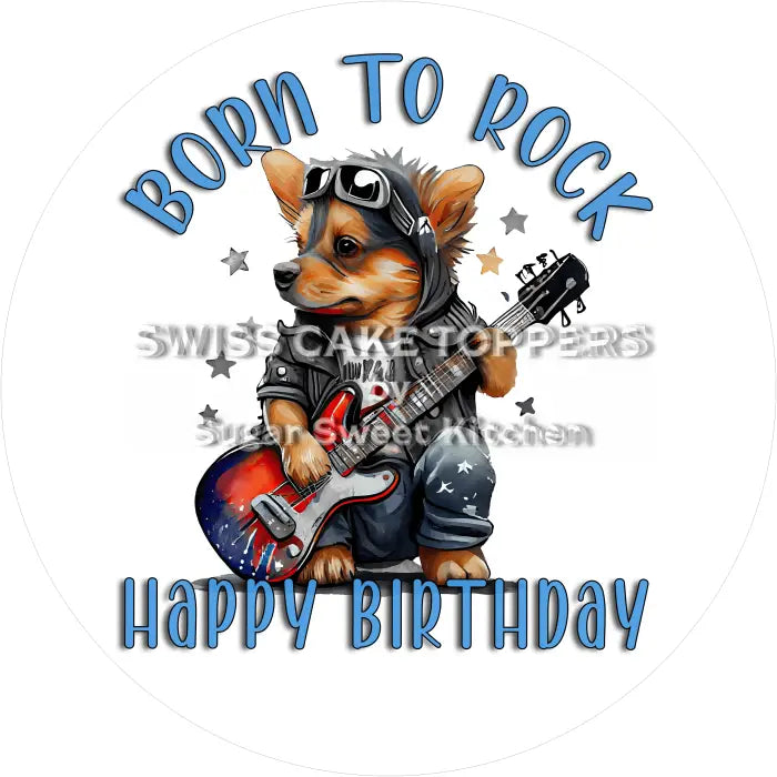 Tortenaufleger Geburtstag Musik 07 - essbar & personalisierbar - Fondant- Torten- Cupcakeaufleger Sugar Sweet Kitchen