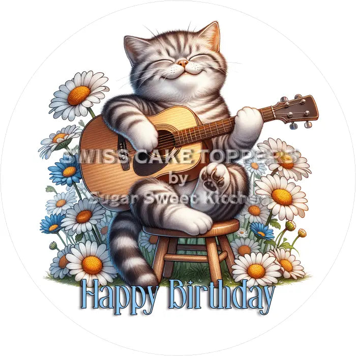 Tortenaufleger Geburtstag Musik 24 - essbar & personalisierbar - Fondant- Torten- Cupcakeaufleger Sugar Sweet Kitchen