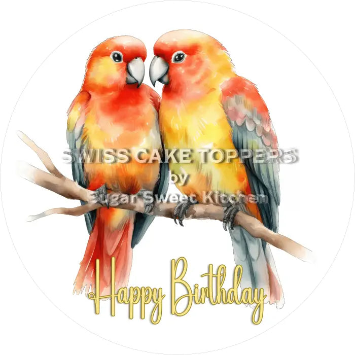 Tortenaufleger Geburtstag Papagei 20 – essbar & personalisierbar - Fondant- Torten- Cupcakeaufleger Sugar Sweet Kitchen