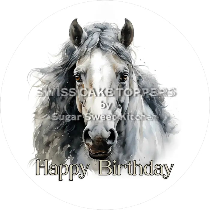 Tortenaufleger Geburtstag Pferd 10 – essbar & personalisierbar - Fondant- Torten- Cupcakeaufleger Sugar Sweet Kitchen
