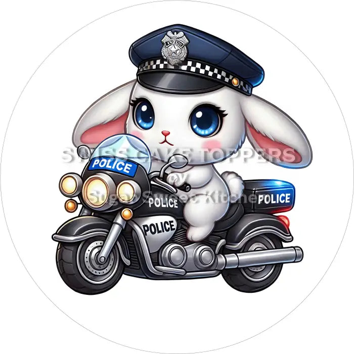 Tortenaufleger Geburtstag Polizei 22 – essbar & personalisierbar - Fondant- Torten- Cupcakeaufleger Sugar Sweet Kitchen