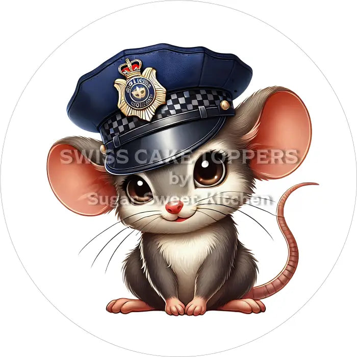 Tortenaufleger Geburtstag Polizei 23 – essbar & personalisierbar - Fondant- Torten- Cupcakeaufleger Sugar Sweet Kitchen