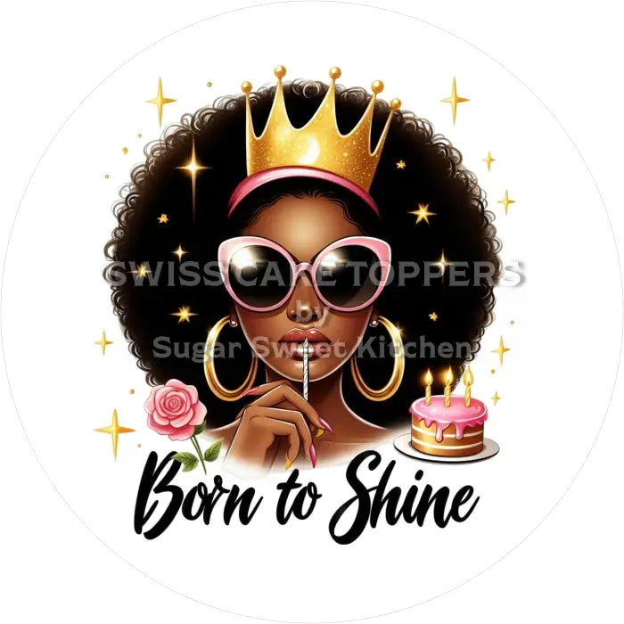 Tortenaufleger Geburtstag Queen 09 - personalisierbar - Fondant- Torten- & Cupcakeaufleger Sugar Sweet Kitchen
