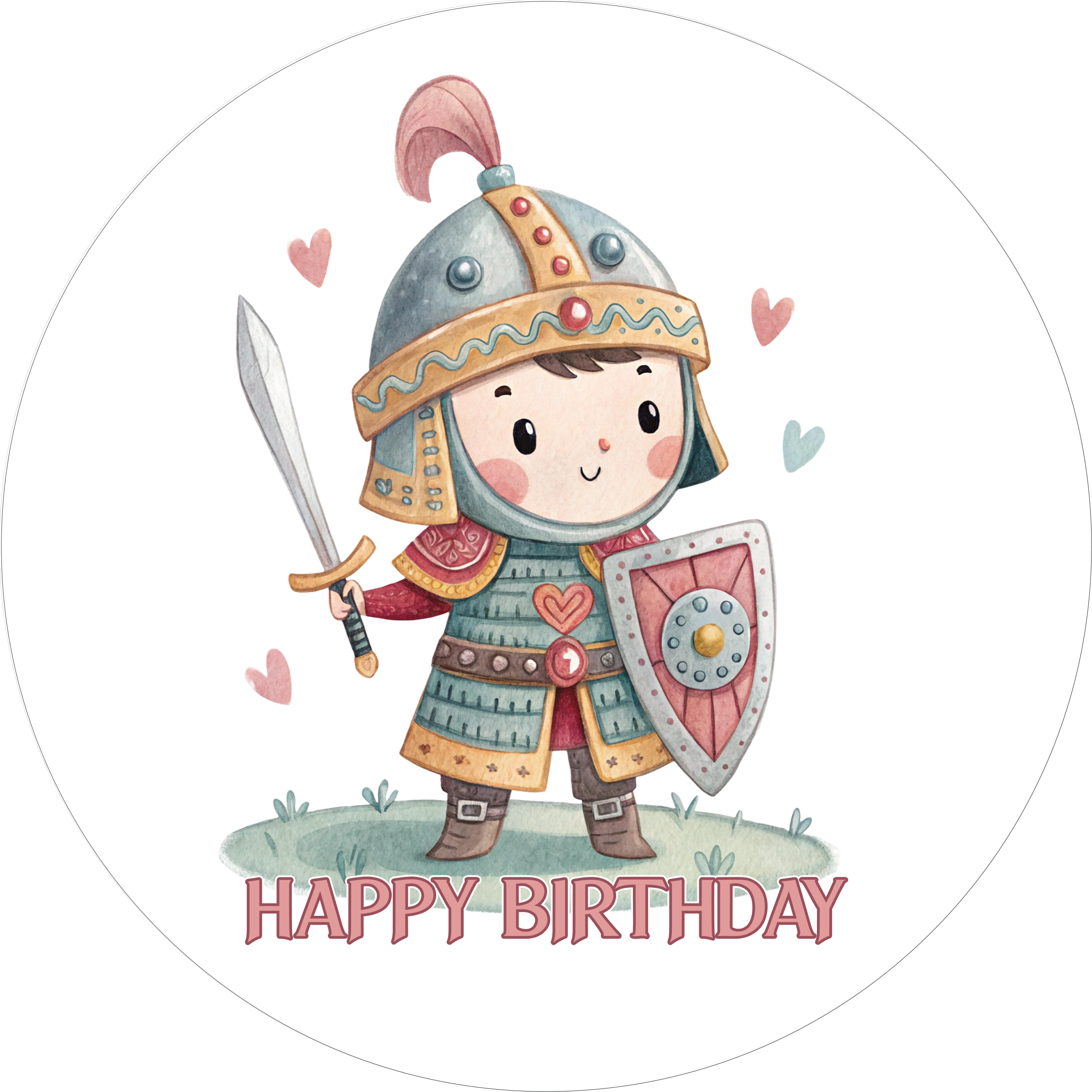 Tortenaufleger Geburtstag Ritter 16 – essbar & personalisierbar - Fondant- Torten- Cupcakeaufleger Sugar Sweet Kitchen