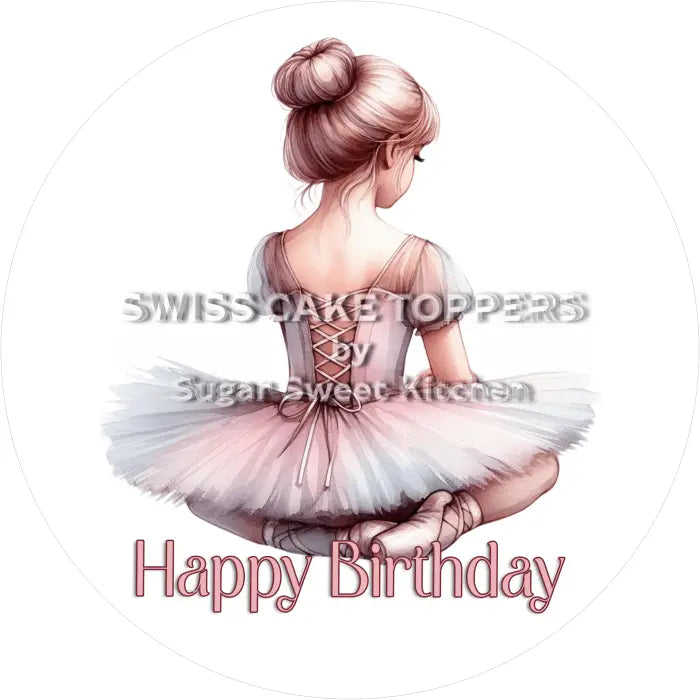 Tortenaufleger Geburtstag Tanzen 08 - essbar & personalisierbar - Fondant- Torten- Cupcakeaufleger Sugar Sweet Kitchen