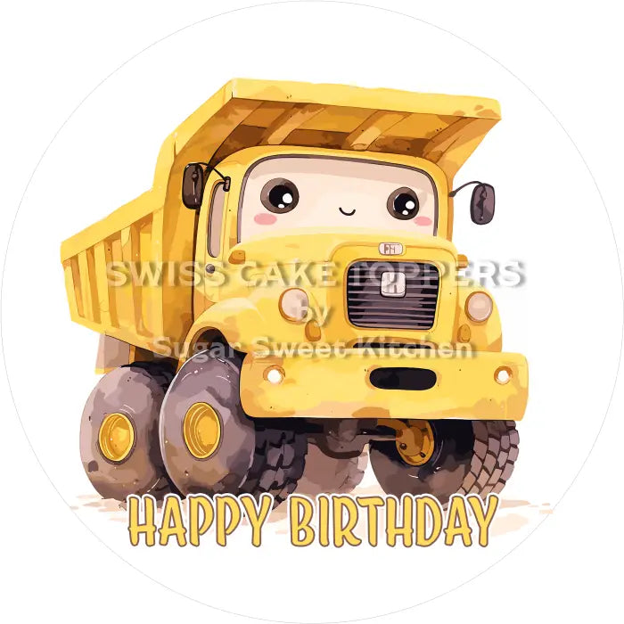 Tortenaufleger Geburtstag Truck 05 - essbar & personalisierbar - Fondant- Torten- Cupcakeaufleger Sugar Sweet Kitchen