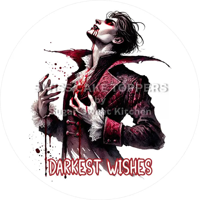 Tortenaufleger Geburtstag Vampire 22 - essbar & personalisierbar - Fondant- Torten- Cupcakeaufleger Sugar Sweet Kitchen