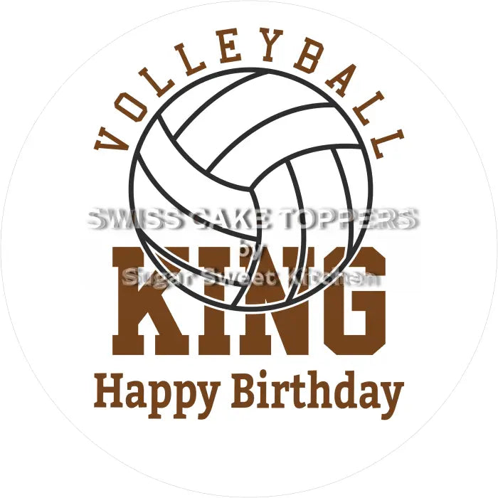 Tortenaufleger Geburtstag Volleyball 12 - essbar & personalisierbar - Fondant- Torten- Cupcakeaufleger Sugar Sweet